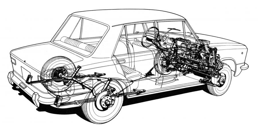 Схема Autobianchi A111 1969 года  (фото 2 из 13)